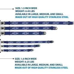 1965 CHEVROLET Bowtie Full Color Black/White Seatbelt Buckle Collar - 1965 CHEVROLET Bowtie Blue/White