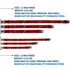 A NIGHTMARE ON ELM STREET Full Color Black/Blood Splatter Reds Seatbelt Buckle Collar - A NIGHTMARE ON ELM STREET/Freddy's Hand Scratching Reds/Black/Gray