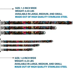 Alice Keyhole Full Color Grays Seatbelt Buckle Collar - Alice in Wonderland Movie Encounters