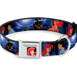 Ariel CLOSE-UP Full Color Seatbelt Buckle Collar - The Little Mermaid Ariel & Eric Scenes