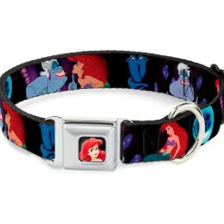 Ariel CLOSE-UP Full Color Seatbelt Buckle Collar - The Little Mermaid Ariel & Ursula Scenes
