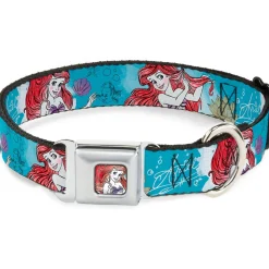 Ariel Face4 Full Color Pink Blue Seatbelt Buckle Collar - ARIEL Sketch Poses Blues/Lavender