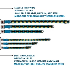 Batman Full Color Black Yellow Seatbelt Buckle Collar - Bat Signal-3 Blue/Black/Yellow