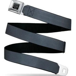 BD Wings Logo CLOSE-UP Black/Silver Seatbelt Belt - Black Panel Webbing
