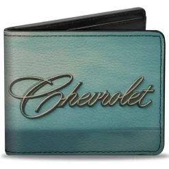 Bi-Fold Wallet - CHEVROLET Side Panel Script Blues/Silvers