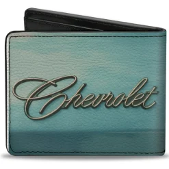 Bi-Fold Wallet - CHEVROLET Side Panel Script Blues/Silvers
