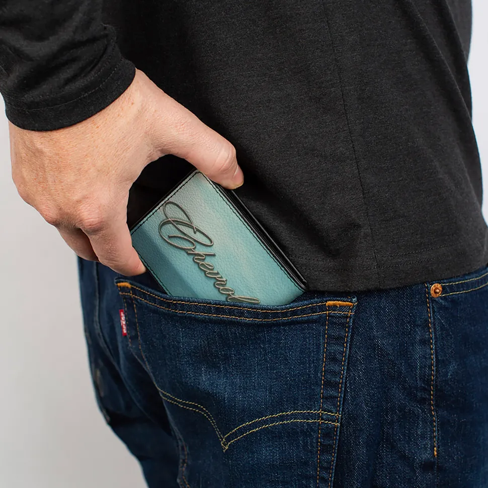 Bi-Fold Wallet - CHEVROLET Side Panel Script Blues/Silvers