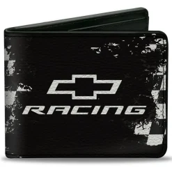 Bi-Fold Wallet - Chevrolet RACING Bowtie Checker Black/White