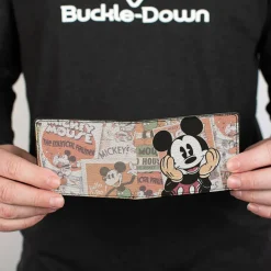 Bi-Fold Wallet - Classic Mickey Sitting Pose CLOSE-UP Stacked Comics