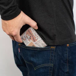 Bi-Fold Wallet - Classic Mickey Sitting Pose CLOSE-UP Stacked Comics