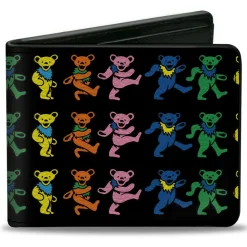 Bi-Fold Wallet - Dancing Bears Black Multi Color