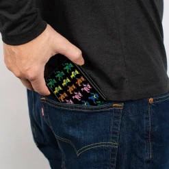 Bi-Fold Wallet - Dancing Bears Black Multi Color