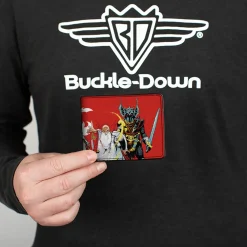 Bi-Fold Wallet - Dungeons & Dragons Five Action Figure Group Pose and Ampersand Logo Red/White