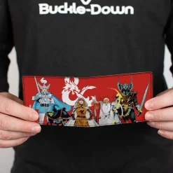 Bi-Fold Wallet - Dungeons & Dragons Five Action Figure Group Pose and Ampersand Logo Red/White