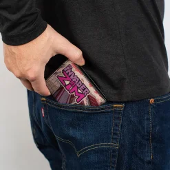 Bi-Fold Wallet - Invader Zim GIR and Piggy Scene with Title Logo Reds