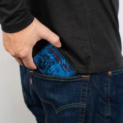 Bi-Fold Wallet - Skull & Roses + GRATEFUL DEAD Roses Blues Black Red