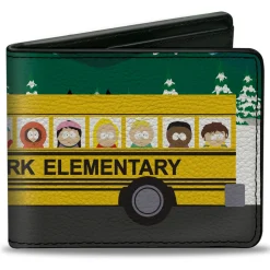 Bi-Fold Wallet - SOUTH PARK ELEMENTARY School Bus Character Group Scene