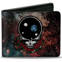 Bi-Fold Wallet - Space Your Face + Skull & Roses Galaxy