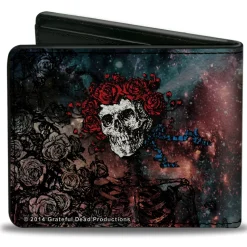 Bi-Fold Wallet - Space Your Face + Skull & Roses Galaxy