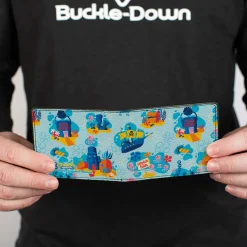 Bi-Fold Wallet - SpongeBob SquarePants Under the Sea Icons Collage Blues