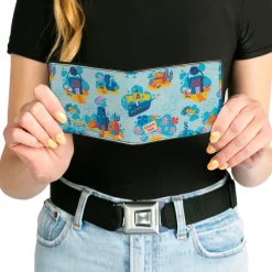 Bi-Fold Wallet - SpongeBob SquarePants Under the Sea Icons Collage Blues
