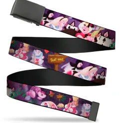 Black Buckle Web Belt - Alice & the Queen of Hearts Scenes Webbing