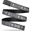 Black Buckle Web Belt - Batman Utility Belt Grays Webbing