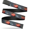 Black Buckle Web Belt - Cars 3 Lightning McQueen/Storm Jackson Racing Pose2 Grays/Blues Webbing