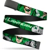 Black Buckle Web Belt - Green Lantern Green Glow w/Text Webbing
