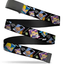 Black Buckle Web Belt - Hey Arnold Class Pix/Quotes ARNOLD/GERALD/HELGA Webbing