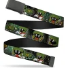 Black Buckle Web Belt - Marvin the Martian 4-Poses Galaxy Webbing