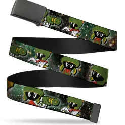 Black Buckle Web Belt - Marvin the Martian 4-Poses Galaxy Webbing