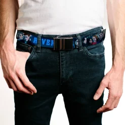 Black Buckle Web Belt - RIVERDALE 7-Character Group Pose Blues Webbing