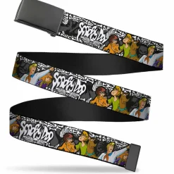 Black Buckle Web Belt - SCOOBY DOO Group Pose/Bones Webbing