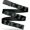 Black Buckle Web Belt - SOUTH SIDE SERPENTS Patch/Serpents Scattered Black Webbing
