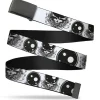 Black Buckle Web Belt - Space Your Face White/Black Webbing