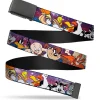 Black Buckle Web Belt - Space Jam Tunes Squad 10-Players Group Pose Galaxy Webbing