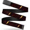 Black Buckle Web Belt - The Flash Logo13 Scattered Black/Red/Yellow Webbing