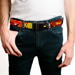 Black Buckle Web Belt - The Flash BOOM-KABOOM! Webbing