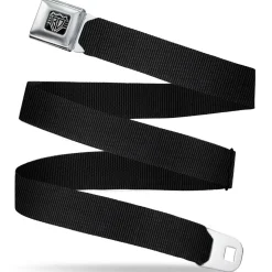 Buckle Down Seat Belt Buckle Black Nylon Belt for Men