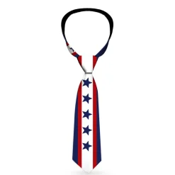 Buckle-Down Necktie - Americana Stars & Stripes 6 Blue/White/Red