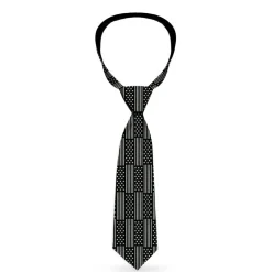 Buckle-Down Necktie - Americana Stars & Stripes2 Weathered Black/Gray