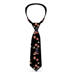 Buckle-Down Necktie - Americana Stars & Flags Black/Red/White/Blue