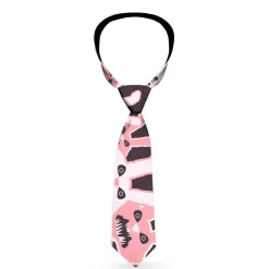 Buckle-Down Necktie - Angry Bunnies Gray/Pinks
