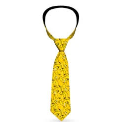 Buckle-Down Necktie - Bananas Stacked Cartoon Yellows