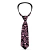 Buckle-Down Necktie - Bandana/Skulls Black/Pink