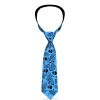 Buckle-Down Necktie - Bandana/Skulls Baby Blue/White