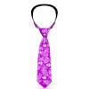 Buckle-Down Necktie - Bandana/Skulls Purple/White