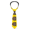 Buckle-Down Necktie - Brown Bear Repeat Yellow