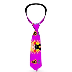 Buckle-Down Necktie - Bunny Superhero Purple